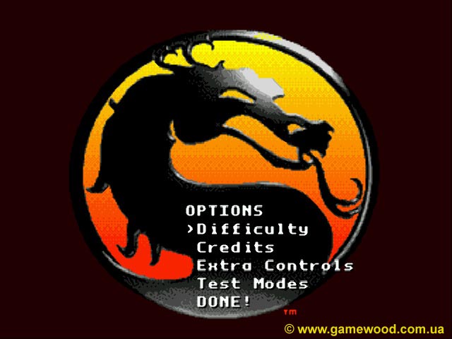 Скриншот игры Mortal Kombat 2 («Смертельный бой 2») | Sega Mega Drive 2 (Genesis) | Секретное меню Test Modes