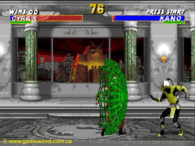 Скриншот игры Mortal Kombat 3 («Смертельный бой 3», «Мортал Комбат 3») | Sega Mega Drive 2 (Genesis) | Кислотная сетка