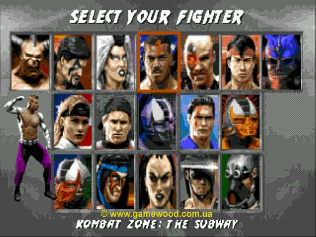 Скриншот игры Mortal Kombat 3 («Смертельный бой 3», «Мортал Комбат 3») | Sega Mega Drive 2 (Genesis) | Все бойцы Mortal Kombat 3