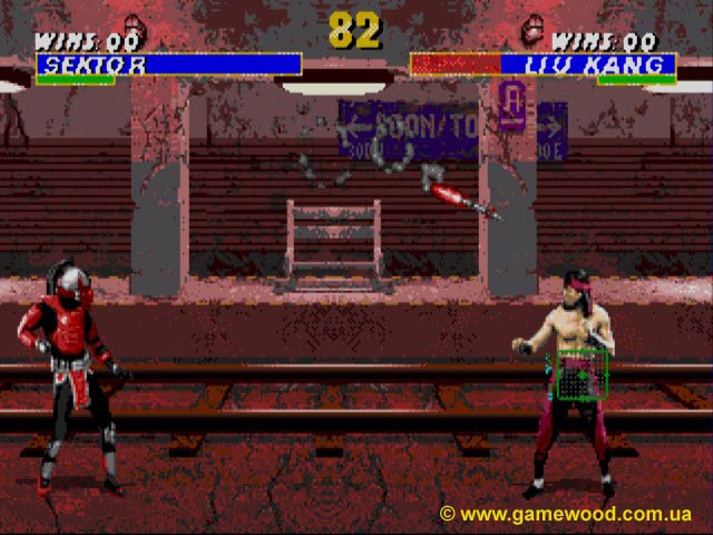 Скриншот игры Mortal Kombat 3 («Смертельный бой 3», «Мортал Комбат 3») | Sega Mega Drive 2 (Genesis) | Самонаводящаяся ракета