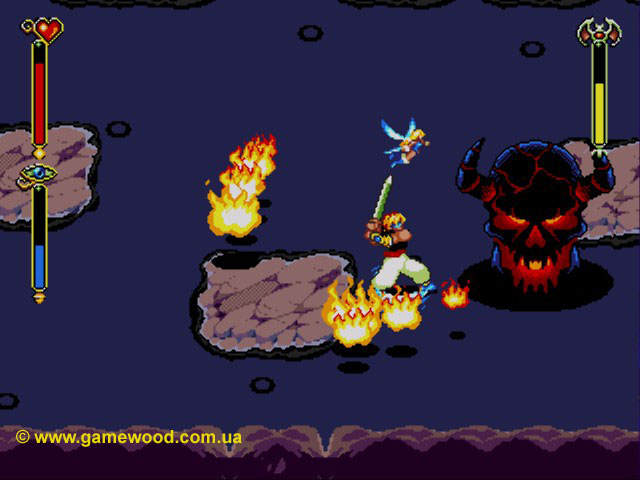 Скриншот игры Beyond Oasis (The Story of Thor: A Successor of the Light) | Sega Mega Drive 2 (Genesis) | Сражение с дьяволом