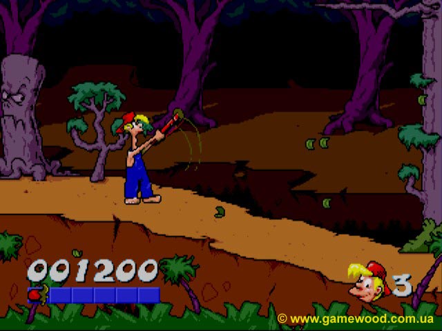 Скриншот игры Bubba 'n Stix | Sega Mega Drive 2 (Genesis) | Волшебная палочка