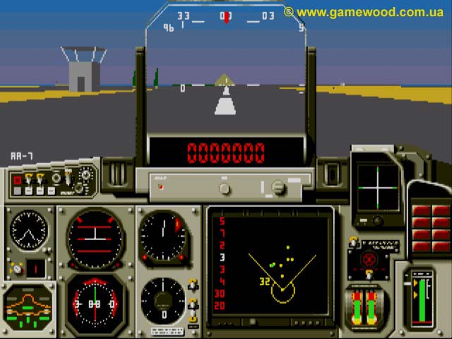 Скриншот игры MIG-29: Fulcrum (MIG-29: Fighter Pilot) | Sega Mega Drive 2 (Genesis) | На взлетной полосе